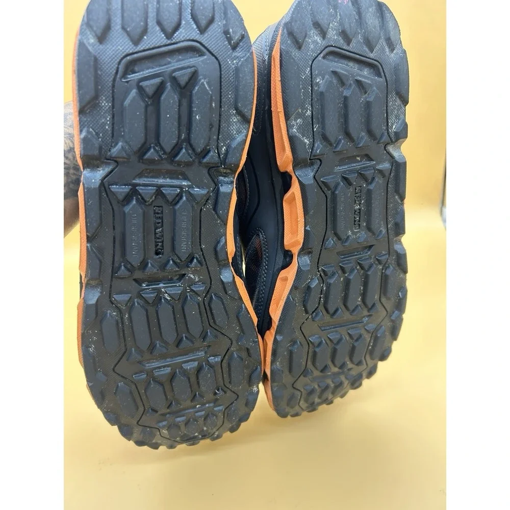 Red Wing 6338 Steel Toe Work Shoes Men's Size 12 E2 Black‎ Orange Safety Toe